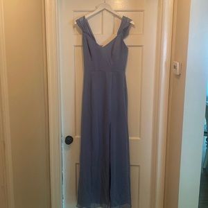 Off-the-Shoulder Gown with Front Slit